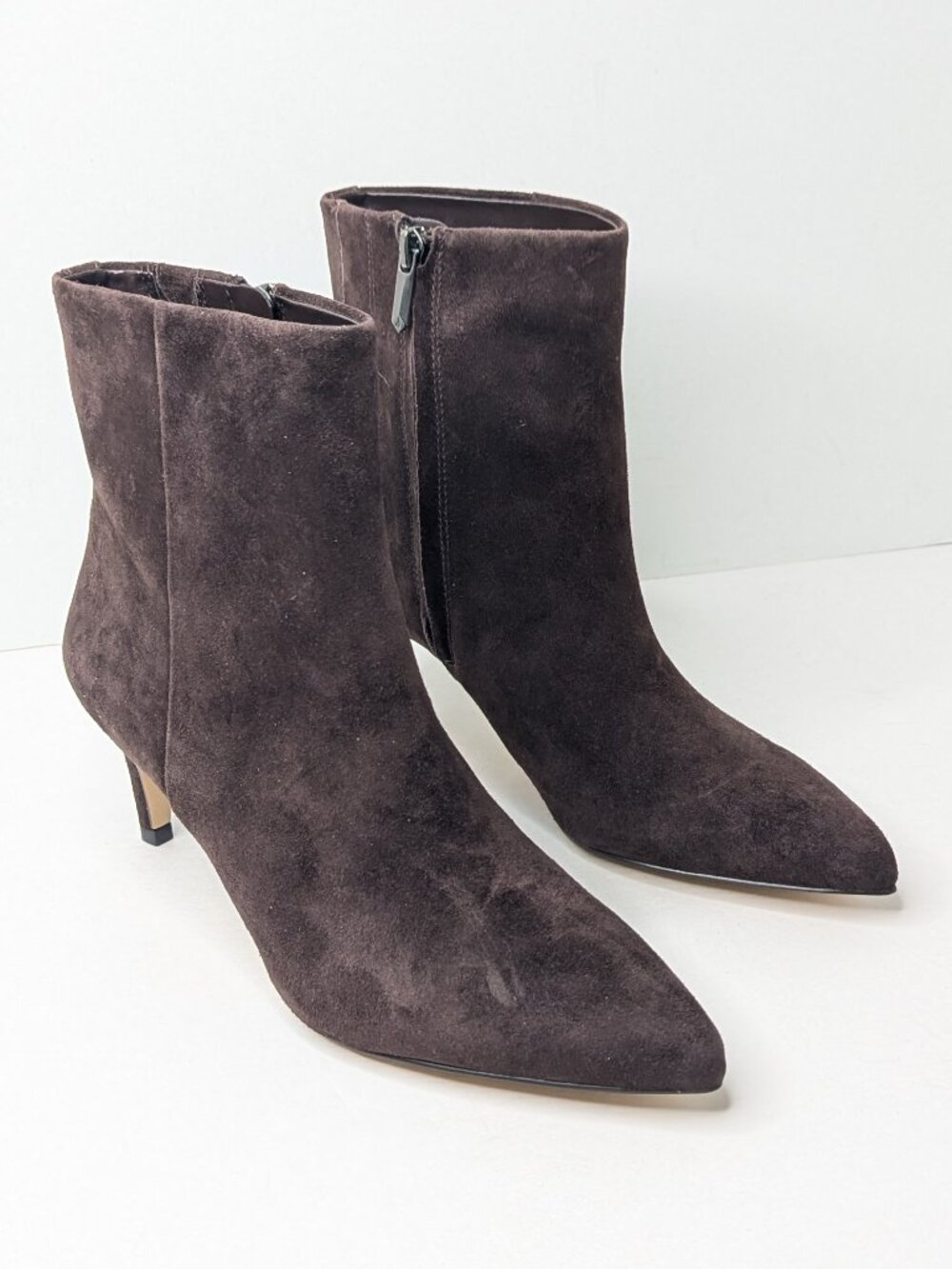 Sam Edelman Ukie Ankle Booties Chocolate Suede Womens 7